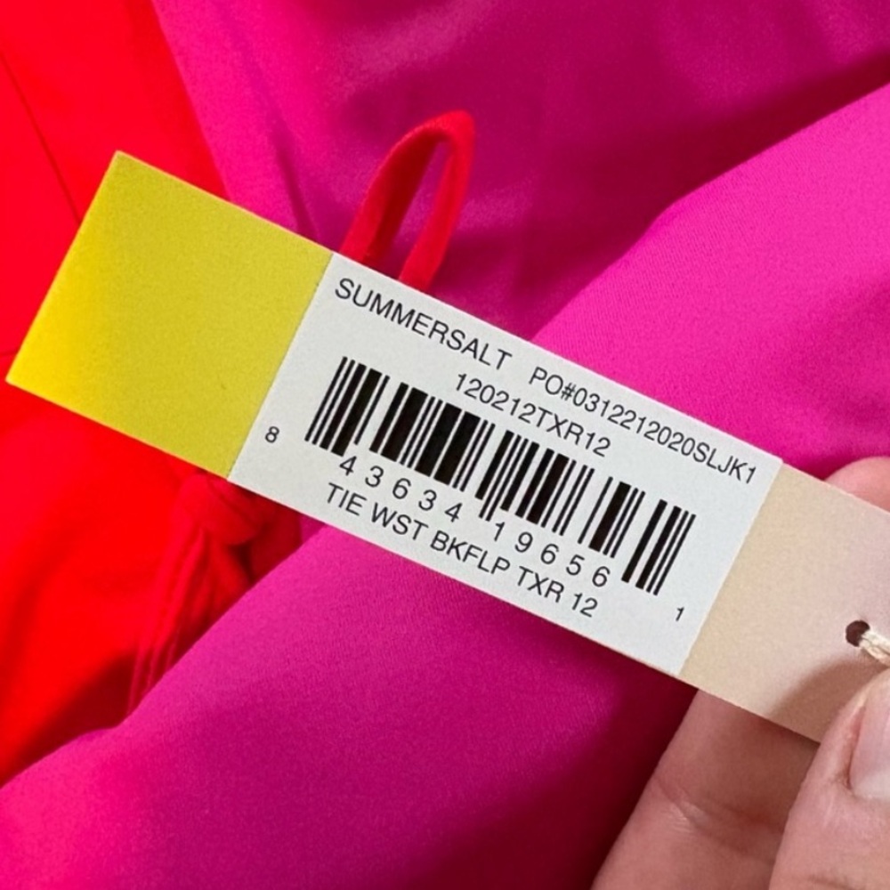NWT NWT Summersalt The Tie‎ Waist Backflip One Piece Swimsuit Lava. Size 12 - Picture 7 of 7